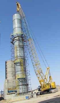 نصب دودکش الکتروفیلتر گریت کولر به اتمام رسید